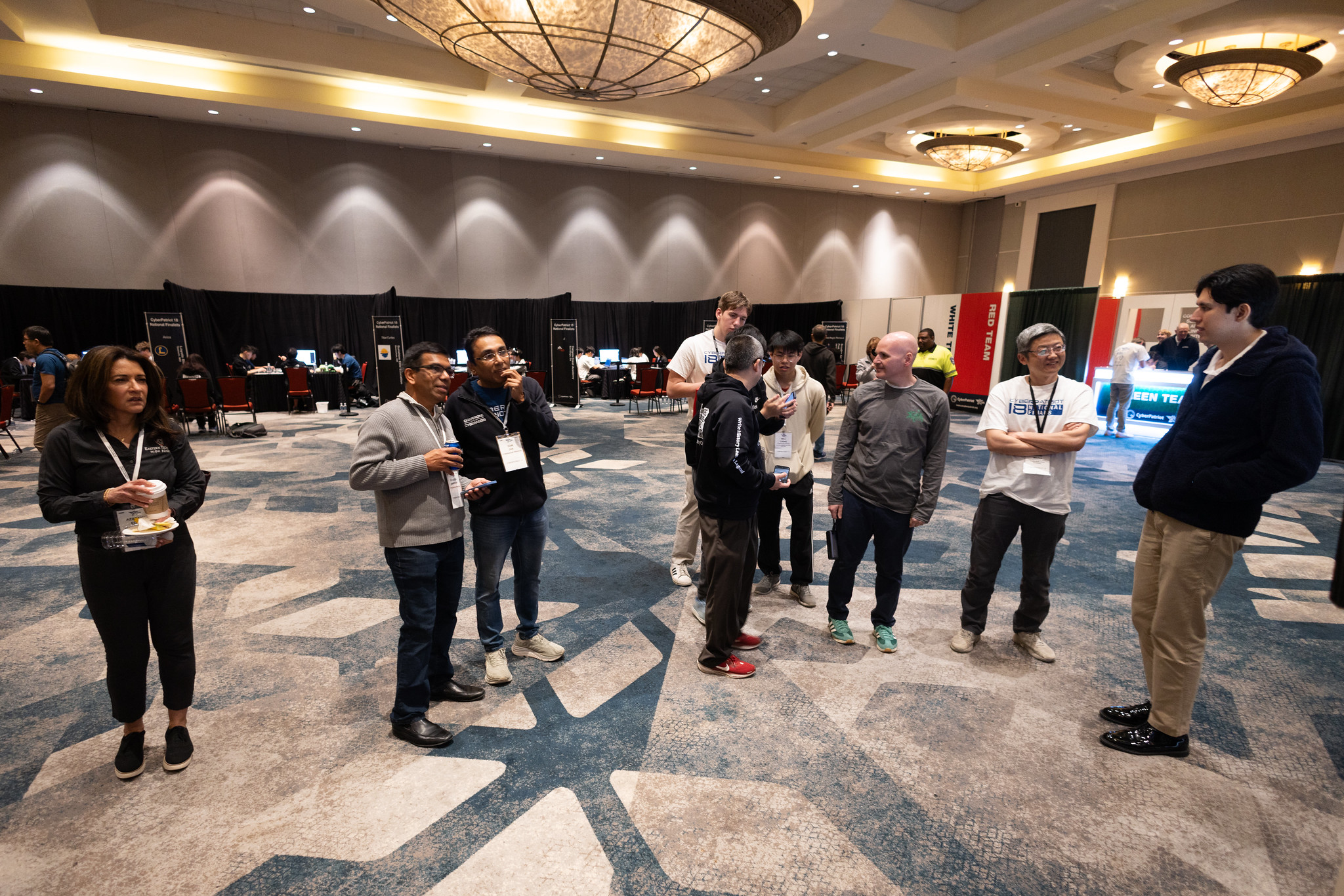 Mingling on the competition floor