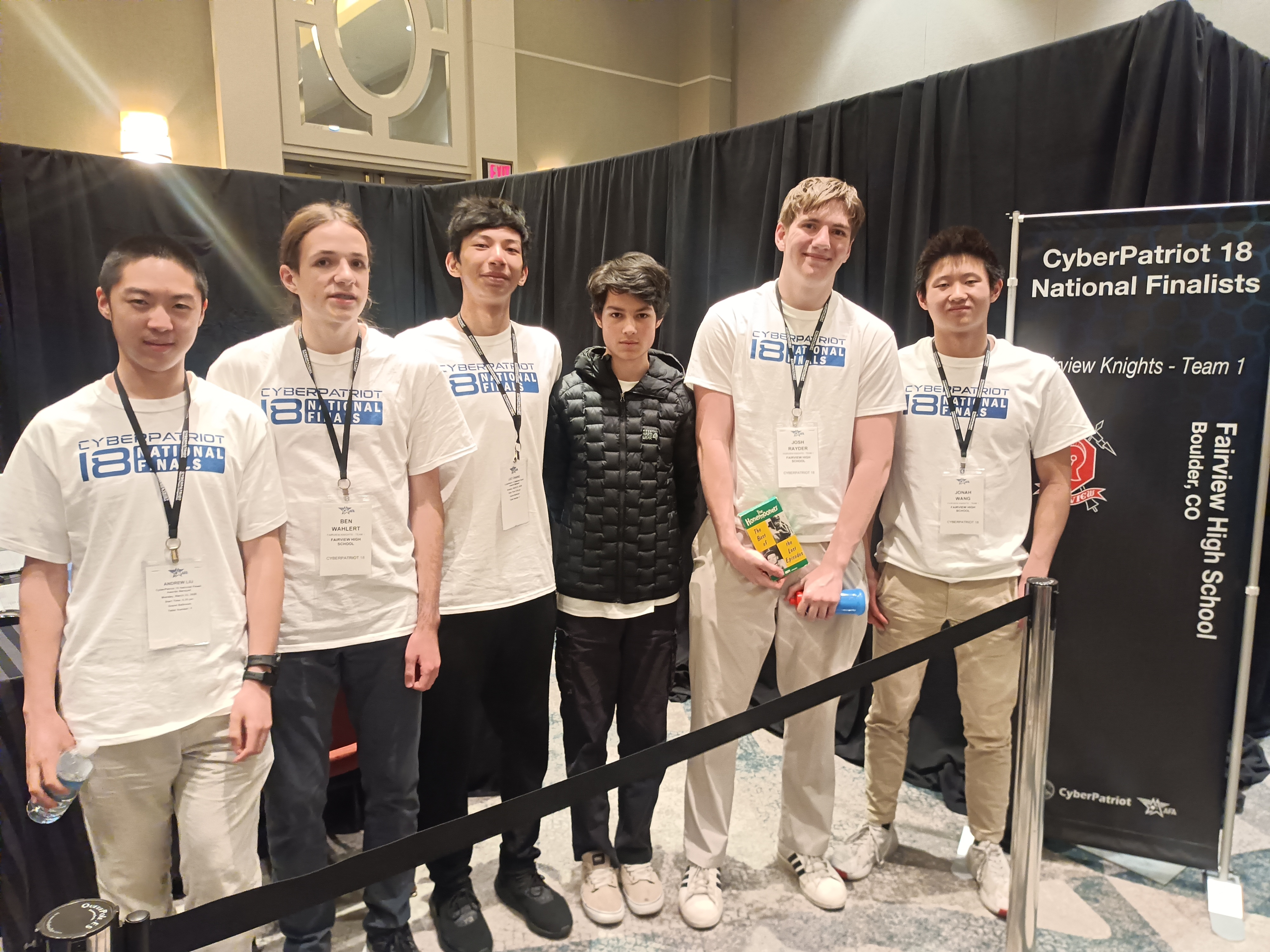 The team at their station after competition