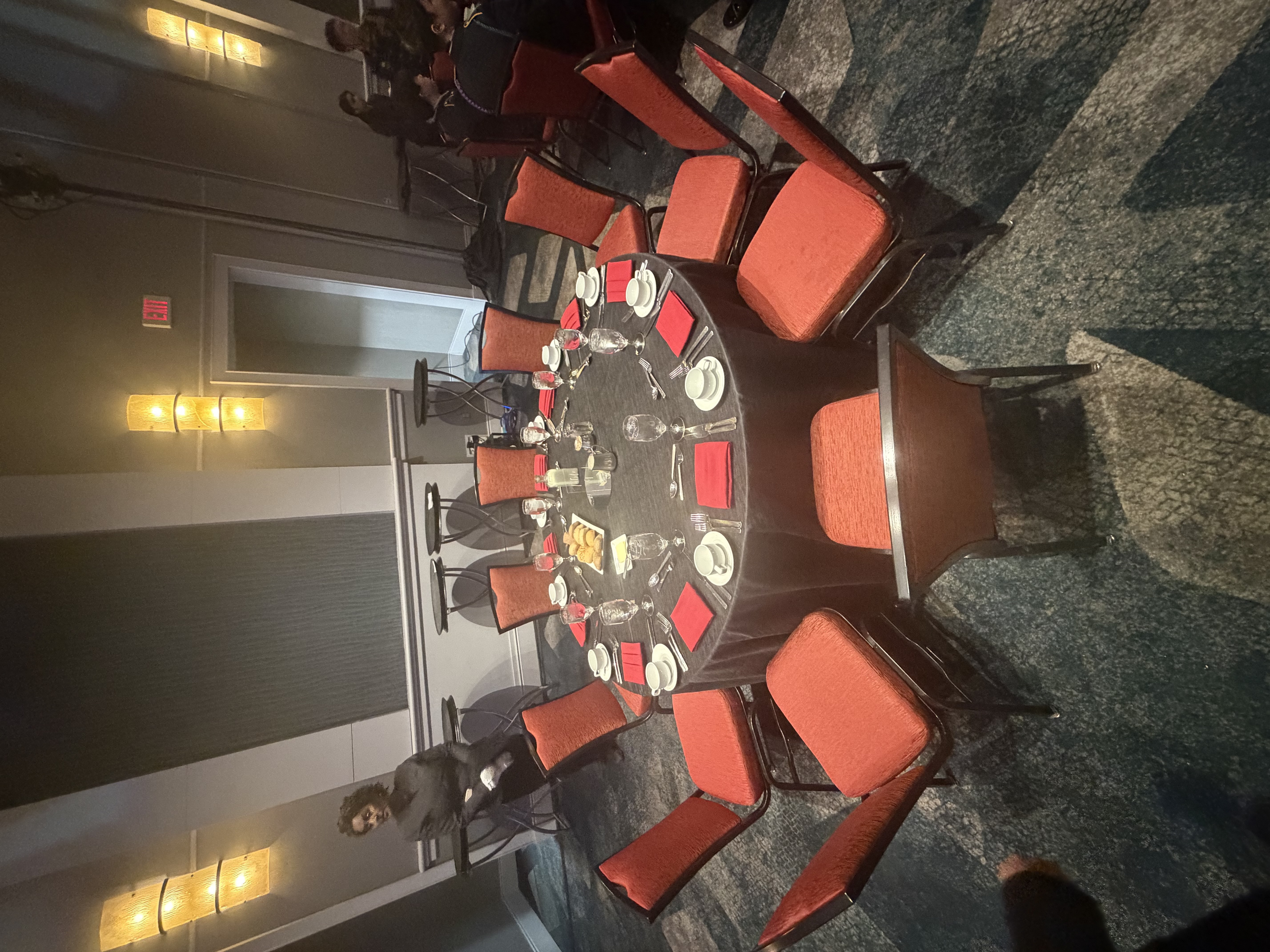 Banquet hall before the awards dinner